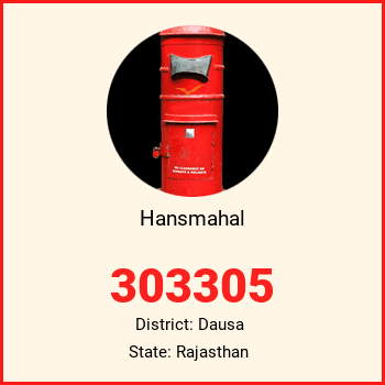 Hansmahal pin code, district Dausa in Rajasthan