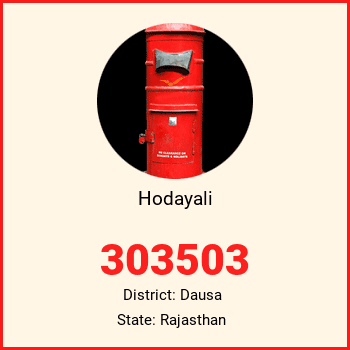 Hodayali pin code, district Dausa in Rajasthan