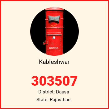 Kableshwar pin code, district Dausa in Rajasthan