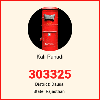 Kali Pahadi pin code, district Dausa in Rajasthan