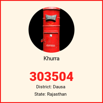 Khurra pin code, district Dausa in Rajasthan
