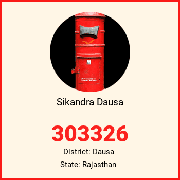 Sikandra Dausa pin code, district Dausa in Rajasthan