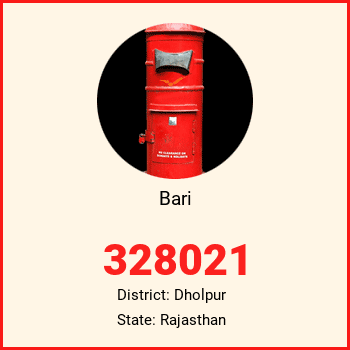 Bari pin code, district Dholpur in Rajasthan
