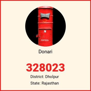 Donari pin code, district Dholpur in Rajasthan