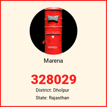 Marena pin code, district Dholpur in Rajasthan