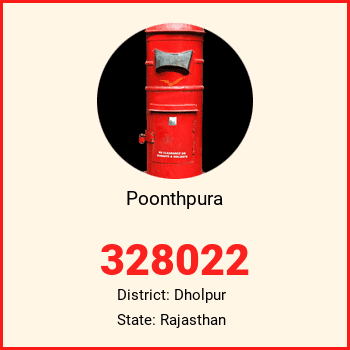 Poonthpura pin code, district Dholpur in Rajasthan