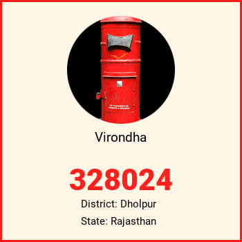 Virondha pin code, district Dholpur in Rajasthan