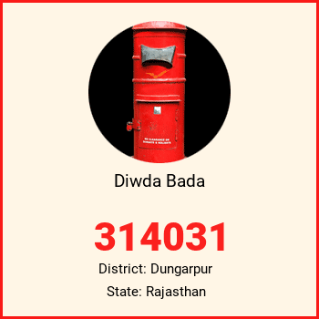 Diwda Bada pin code, district Dungarpur in Rajasthan