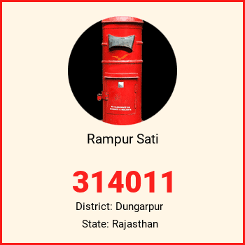 Rampur Sati pin code, district Dungarpur in Rajasthan
