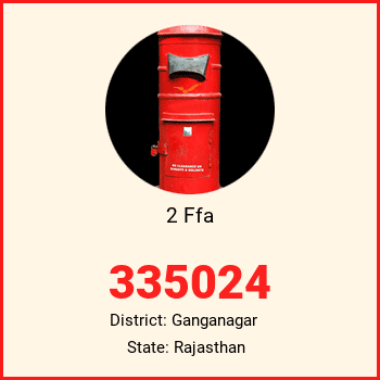 2 Ffa pin code, district Ganganagar in Rajasthan