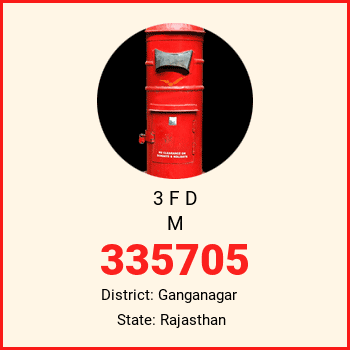 3 F D M pin code, district Ganganagar in Rajasthan