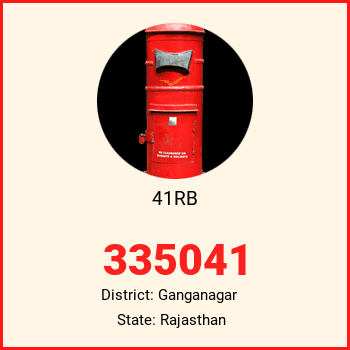 41RB pin code, district Ganganagar in Rajasthan