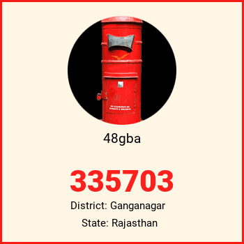 48gba pin code, district Ganganagar in Rajasthan