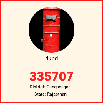 4kpd pin code, district Ganganagar in Rajasthan