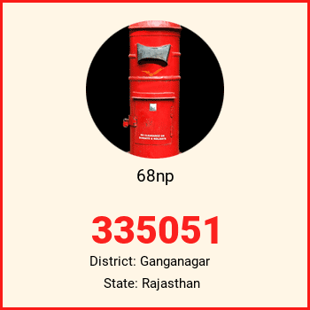 68np pin code, district Ganganagar in Rajasthan