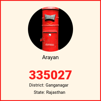 Arayan pin code, district Ganganagar in Rajasthan