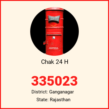 Chak 24 H pin code, district Ganganagar in Rajasthan