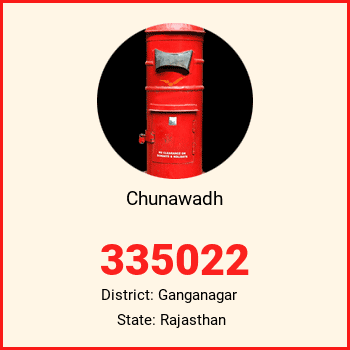 Chunawadh pin code, district Ganganagar in Rajasthan