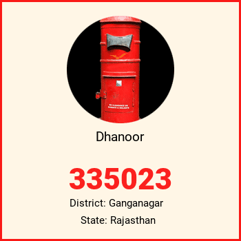 Dhanoor pin code, district Ganganagar in Rajasthan