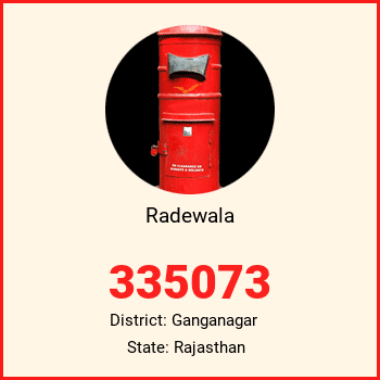 Radewala pin code, district Ganganagar in Rajasthan