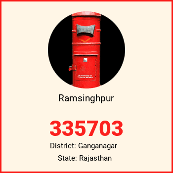 Ramsinghpur pin code, district Ganganagar in Rajasthan