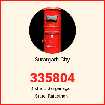 Suratgarh City pin code, district Ganganagar in Rajasthan