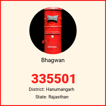 Bhagwan pin code, district Hanumangarh in Rajasthan