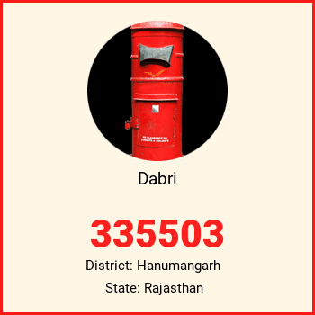 Dabri pin code, district Hanumangarh in Rajasthan