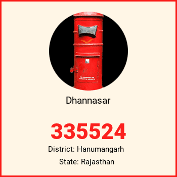 Dhannasar pin code, district Hanumangarh in Rajasthan