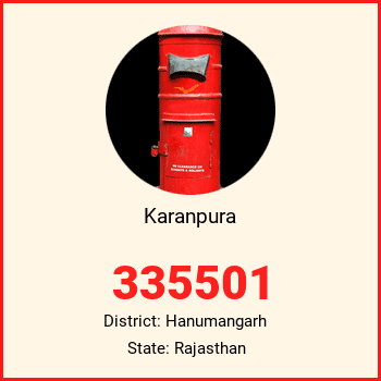 Karanpura pin code, district Hanumangarh in Rajasthan