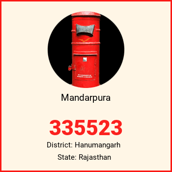 Mandarpura pin code, district Hanumangarh in Rajasthan