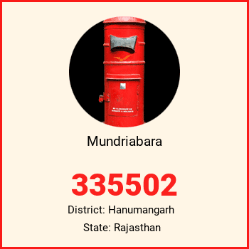 Mundriabara pin code, district Hanumangarh in Rajasthan