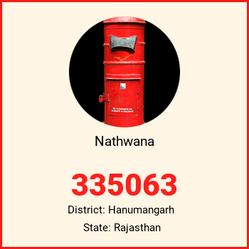Nathwana pin code, district Hanumangarh in Rajasthan