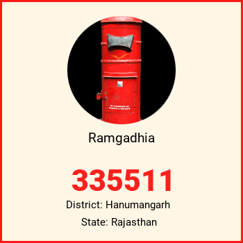 Ramgadhia pin code, district Hanumangarh in Rajasthan