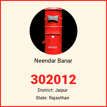 Neendar Banar pin code, district Jaipur in Rajasthan