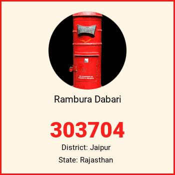 Rambura Dabari pin code, district Jaipur in Rajasthan