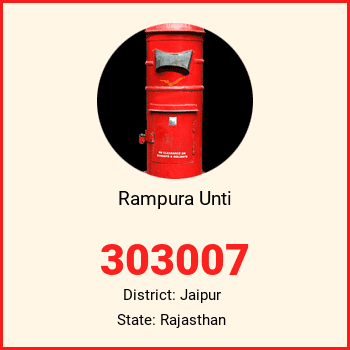 Rampura Unti pin code, district Jaipur in Rajasthan