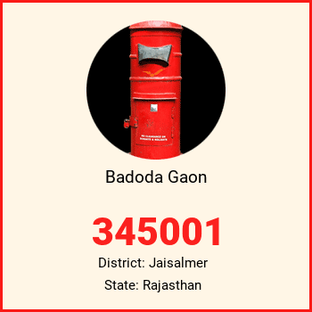 Badoda Gaon pin code, district Jaisalmer in Rajasthan