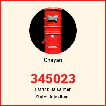 Chayan pin code, district Jaisalmer in Rajasthan