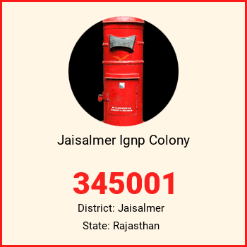 Jaisalmer Ignp Colony pin code, district Jaisalmer in Rajasthan
