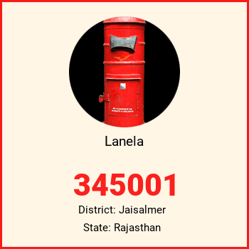 Lanela pin code, district Jaisalmer in Rajasthan