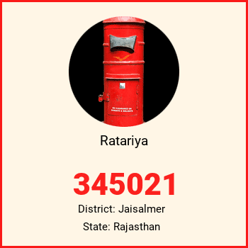 Ratariya pin code, district Jaisalmer in Rajasthan