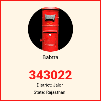 Babtra pin code, district Jalor in Rajasthan