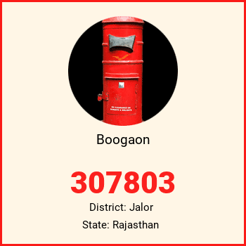 Boogaon pin code, district Jalor in Rajasthan