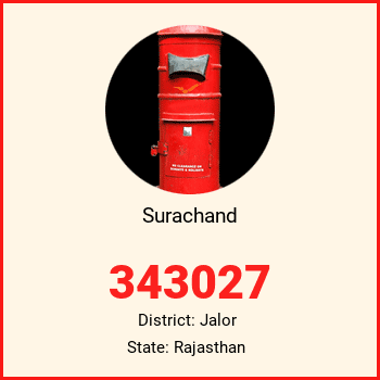 Surachand pin code, district Jalor in Rajasthan