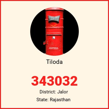 Tiloda pin code, district Jalor in Rajasthan