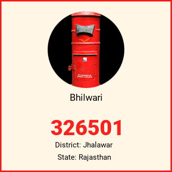 Bhilwari pin code, district Jhalawar in Rajasthan