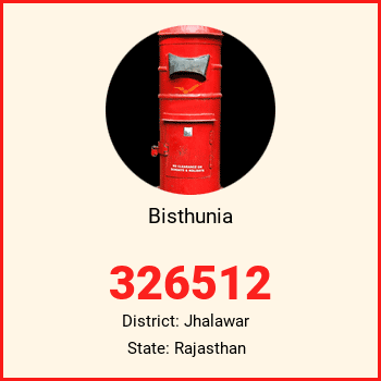 Bisthunia pin code, district Jhalawar in Rajasthan