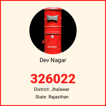 Dev Nagar pin code, district Jhalawar in Rajasthan