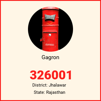 Gagron pin code, district Jhalawar in Rajasthan